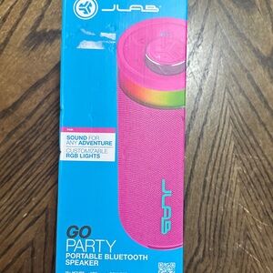 JLab Pink Portable Bluetooth Speaker